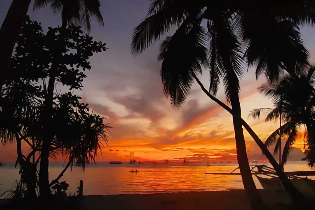 Peaceful sunset in Boracay