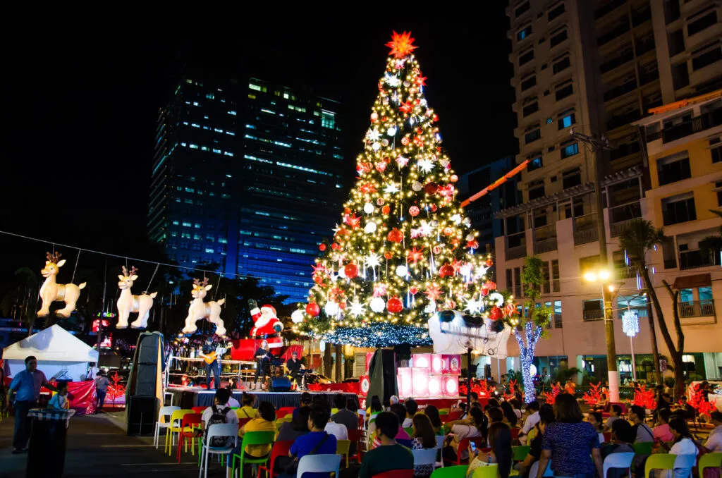 Filipinos celebrating Christmas