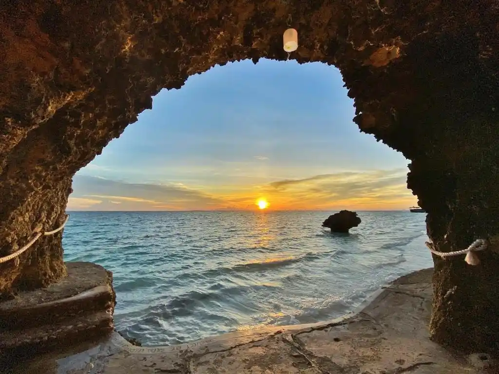 Sunset at Diniwid Beach Cave