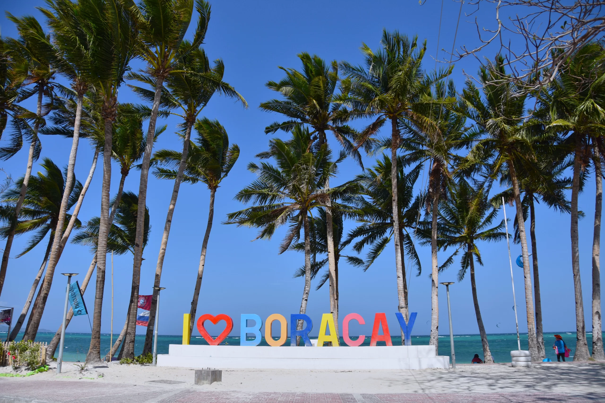 I Love Boracay sign at the Bulabog Beach