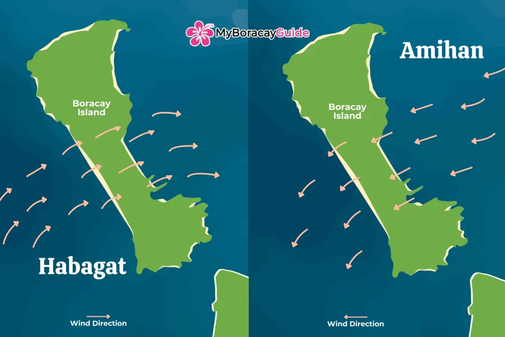 Comparison Map of the two monsoon's in Boracay