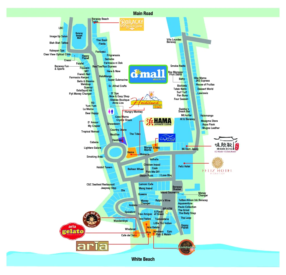 Updated Map of Dmall Boracay