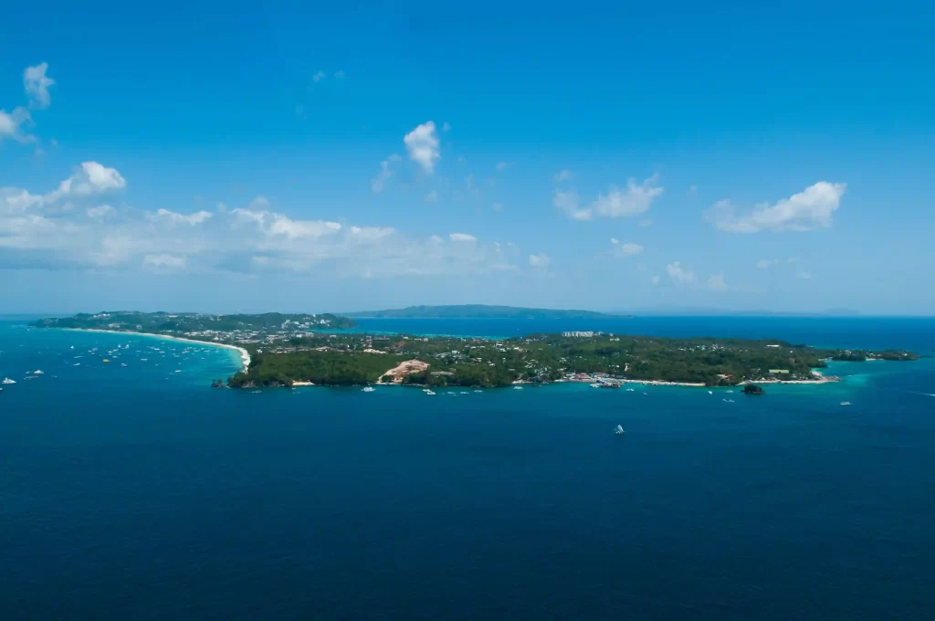 Aerial Shot of Boracay when you experience Helicopter Tour in Boracay