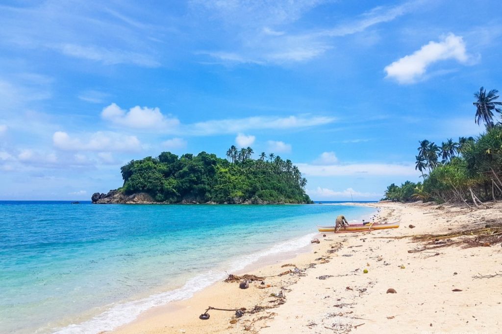 white sand beach like Boracay Island in Tablas Island