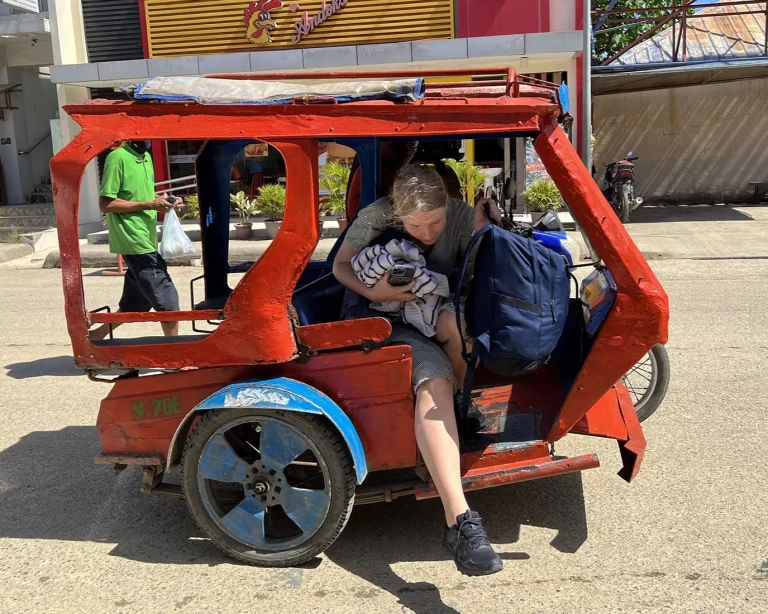 local tricycle ride in Caticlan airport to Port