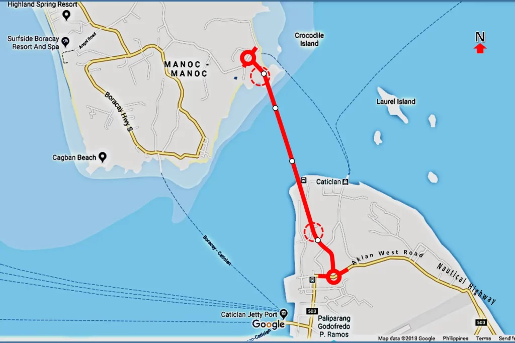 Boracay Bridge Project map illustrating connection between Panay mainland and Boracay Island