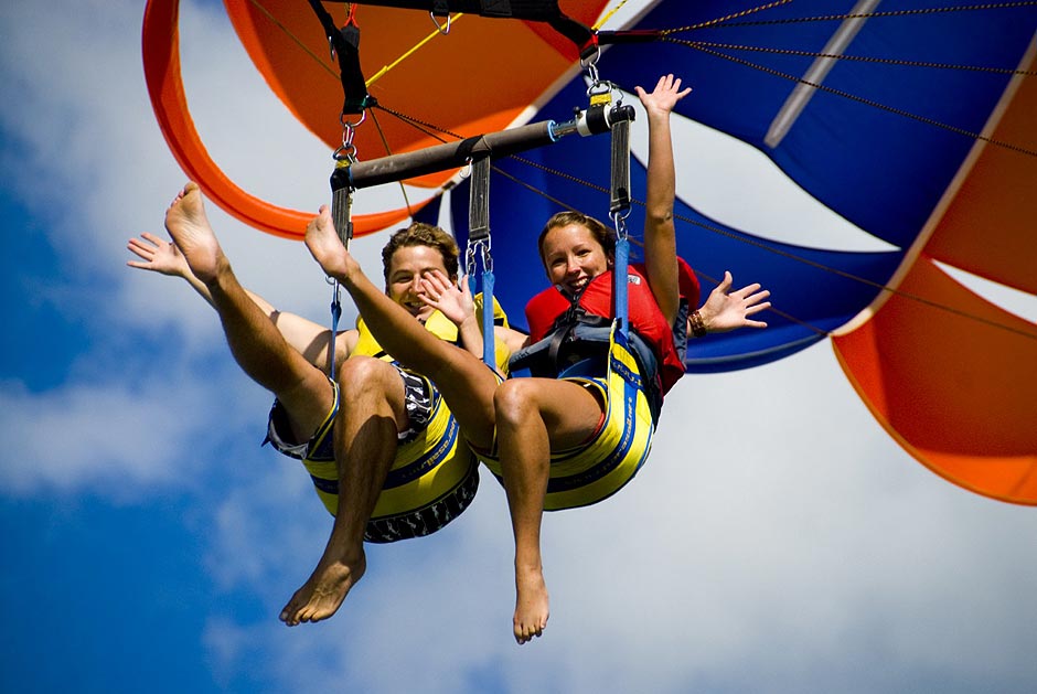 Parasailing above White Beach Boracay