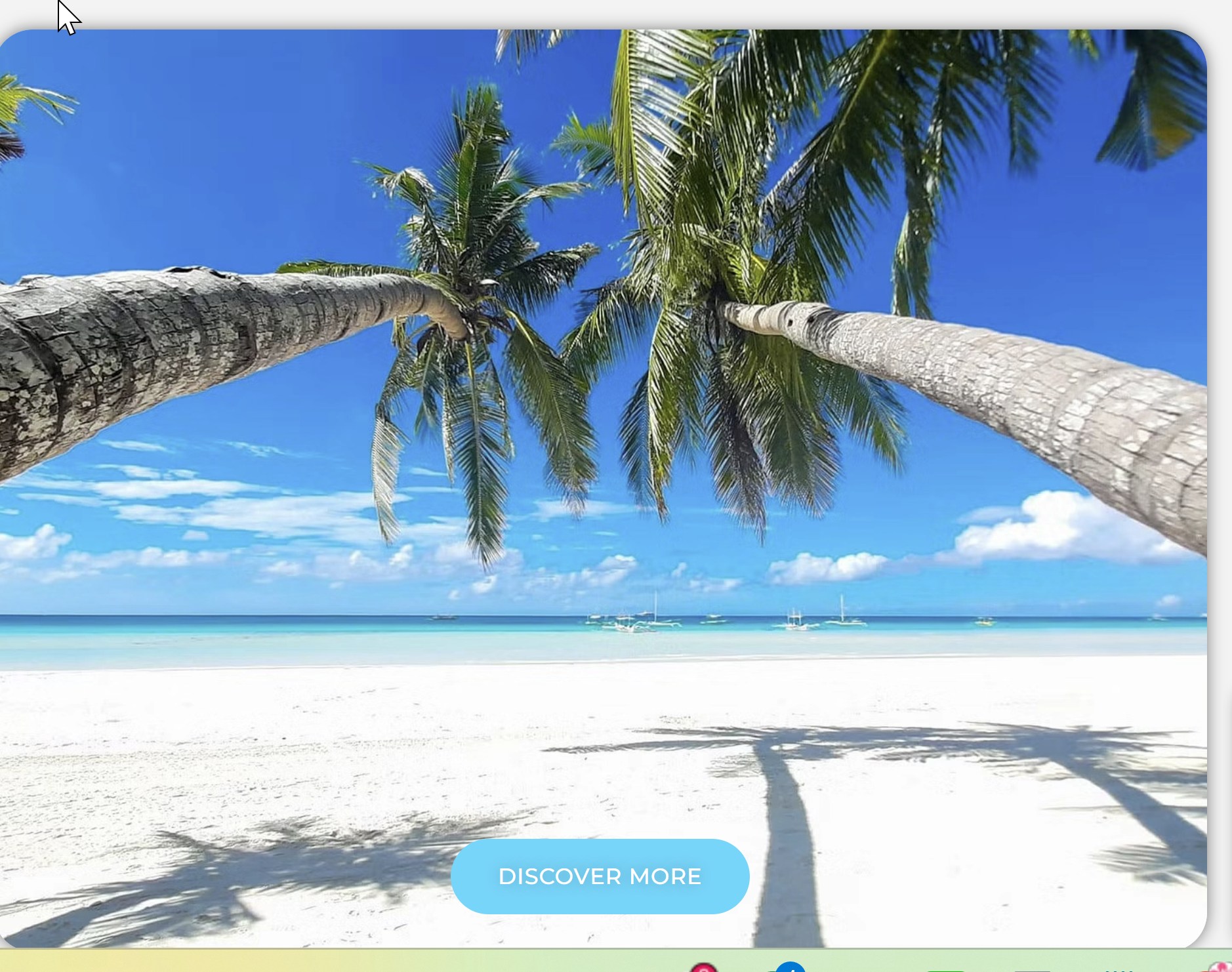 Coconut palms and beachfront at Station 2 Boracay